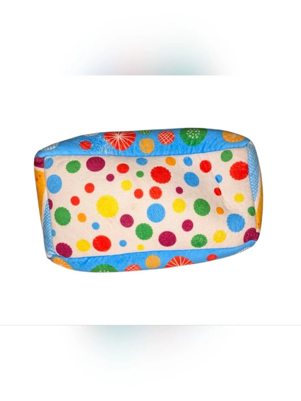 Kids Montessori Colorful Polka Dot Plush Tissue Toy Bright Playful Fine Motor